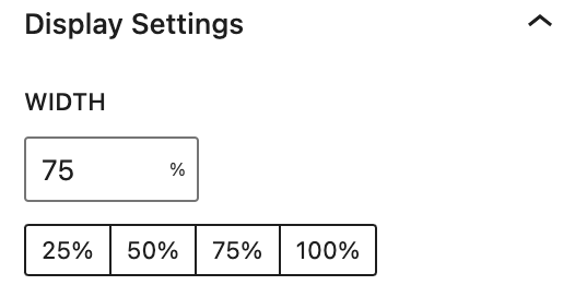 Search block display settings