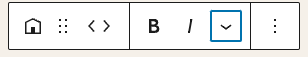Block toolbar for the home link block
