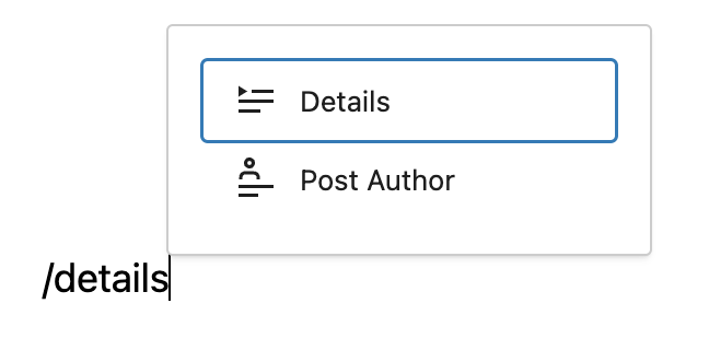 using the slash inserter.