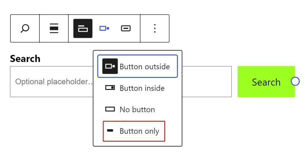 Change button position