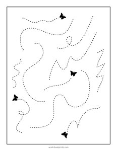 Trace the Lines - Butterflies