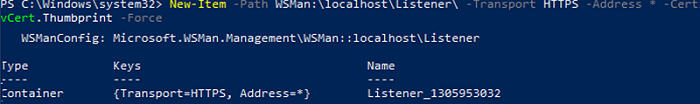 create https listener in winrm