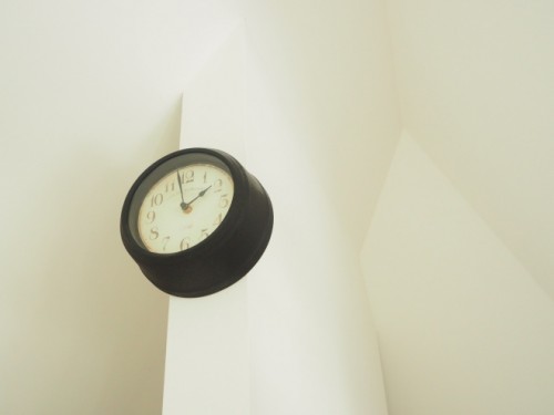 塚本邸3階の天井部分。天井が高いので、狭くても開放感がある。