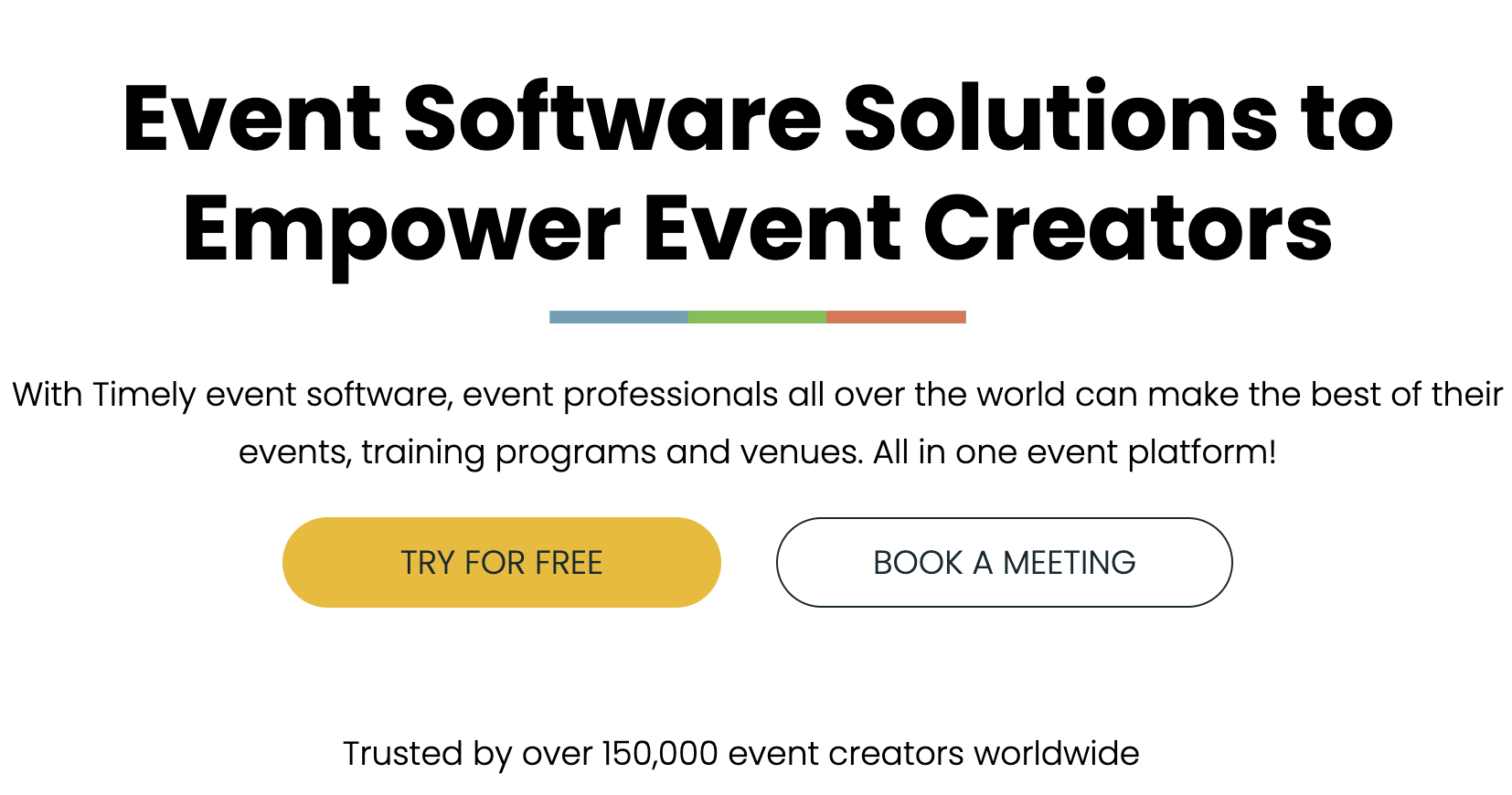 Timely homepage screenshot