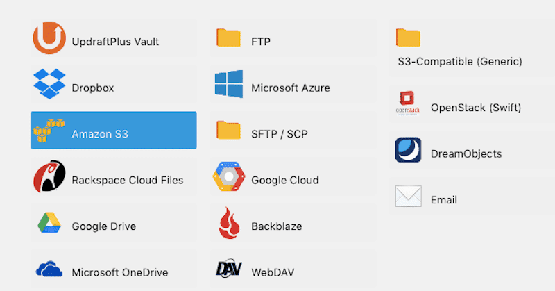 Remote storage options