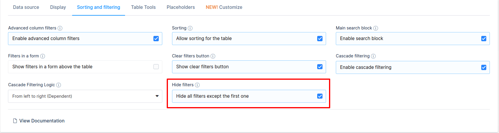 hide-filters-wordpress