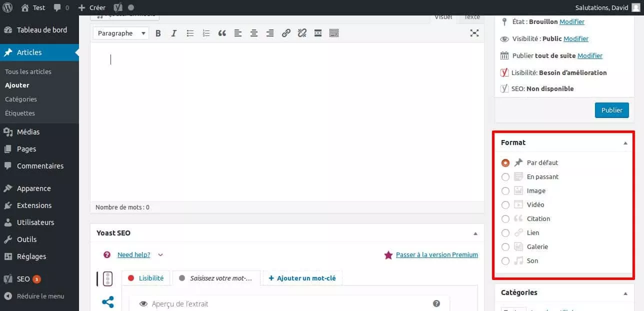 La grande FAQ WordPress Image 9 Format d’article La grande FAQ WordPress - Image 9 Format d’article