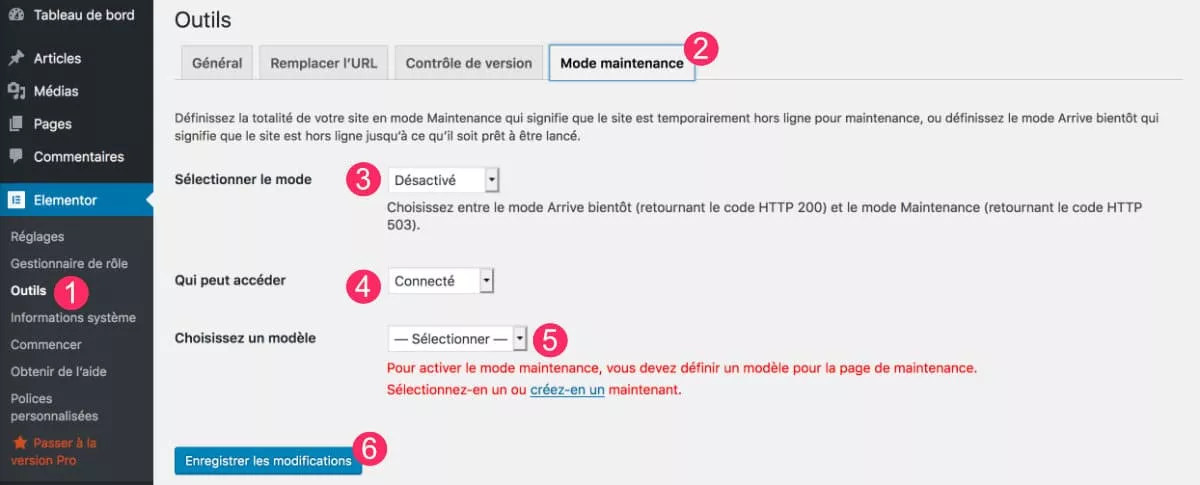 6 outils maintenance mode maintenance