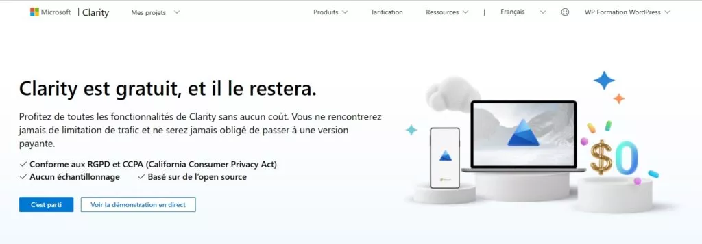 clarity gratuit WordPress clarity gratuit WordPress