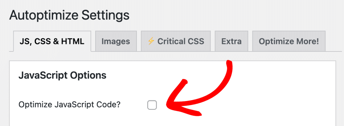 Desactivar la optimización del código javascript