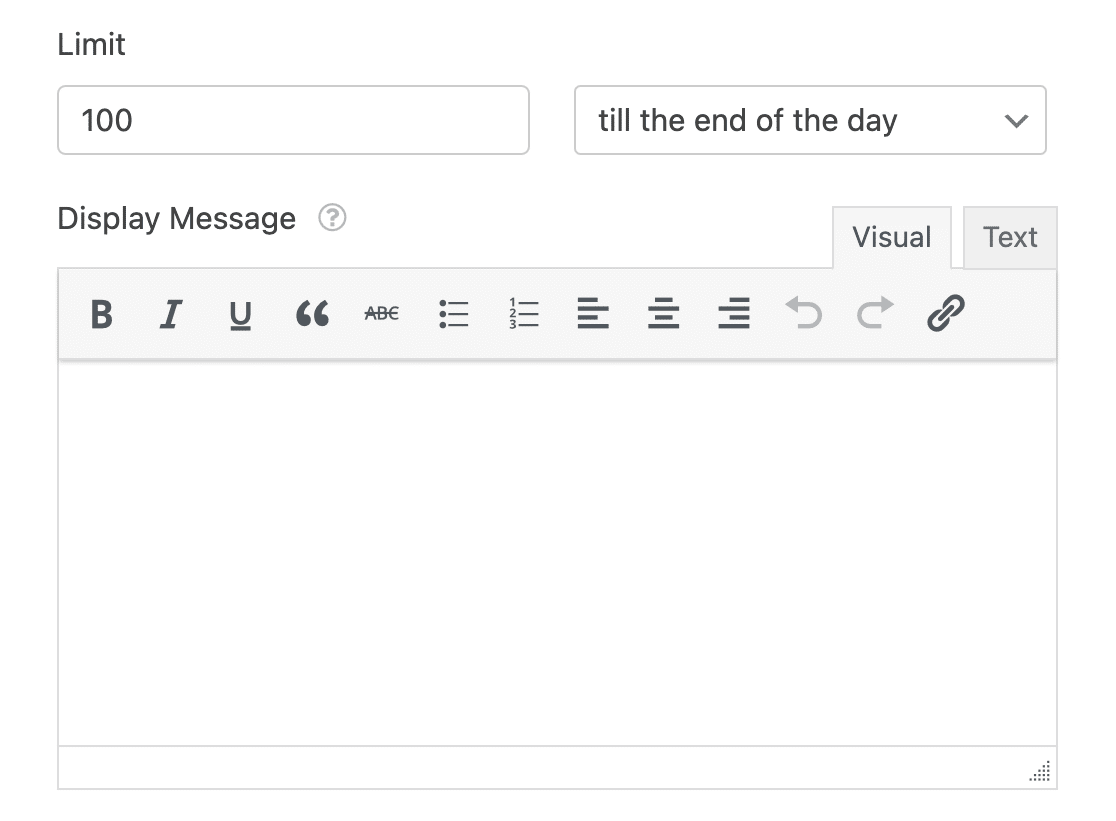 Set User Entry Limit - WPForms Fixer une limite d'entrée et un délai pour l'utilisateur