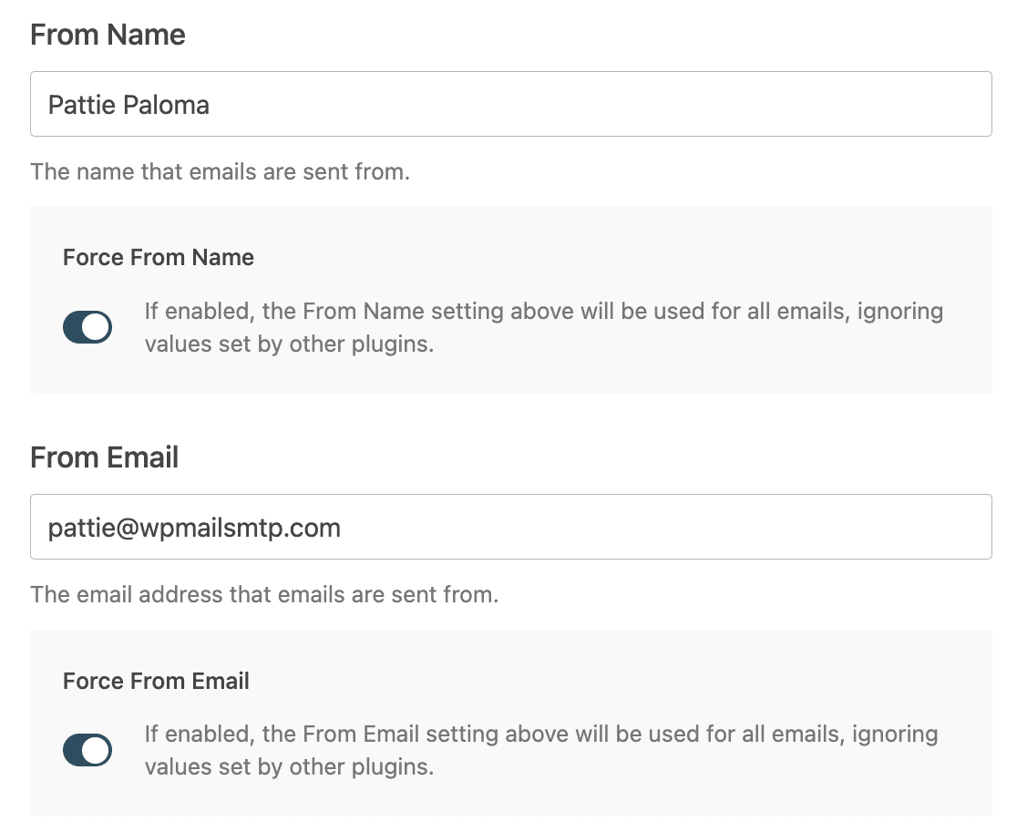 From Name and From Email - WPForms Von-Name und Von-E-Mail