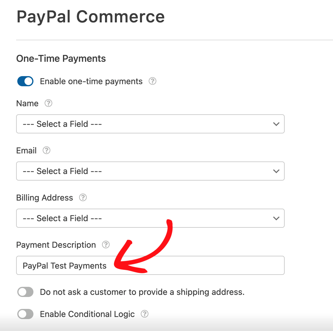 PayPal Commerce Additional Settings PayPal-Commerce-configurações