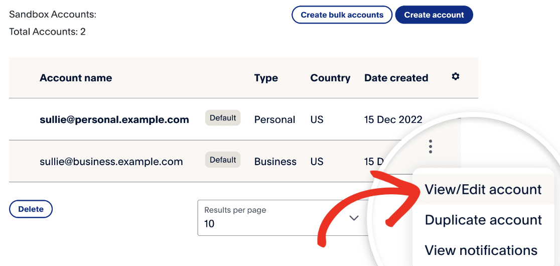 Clicar em ver-editar-conta