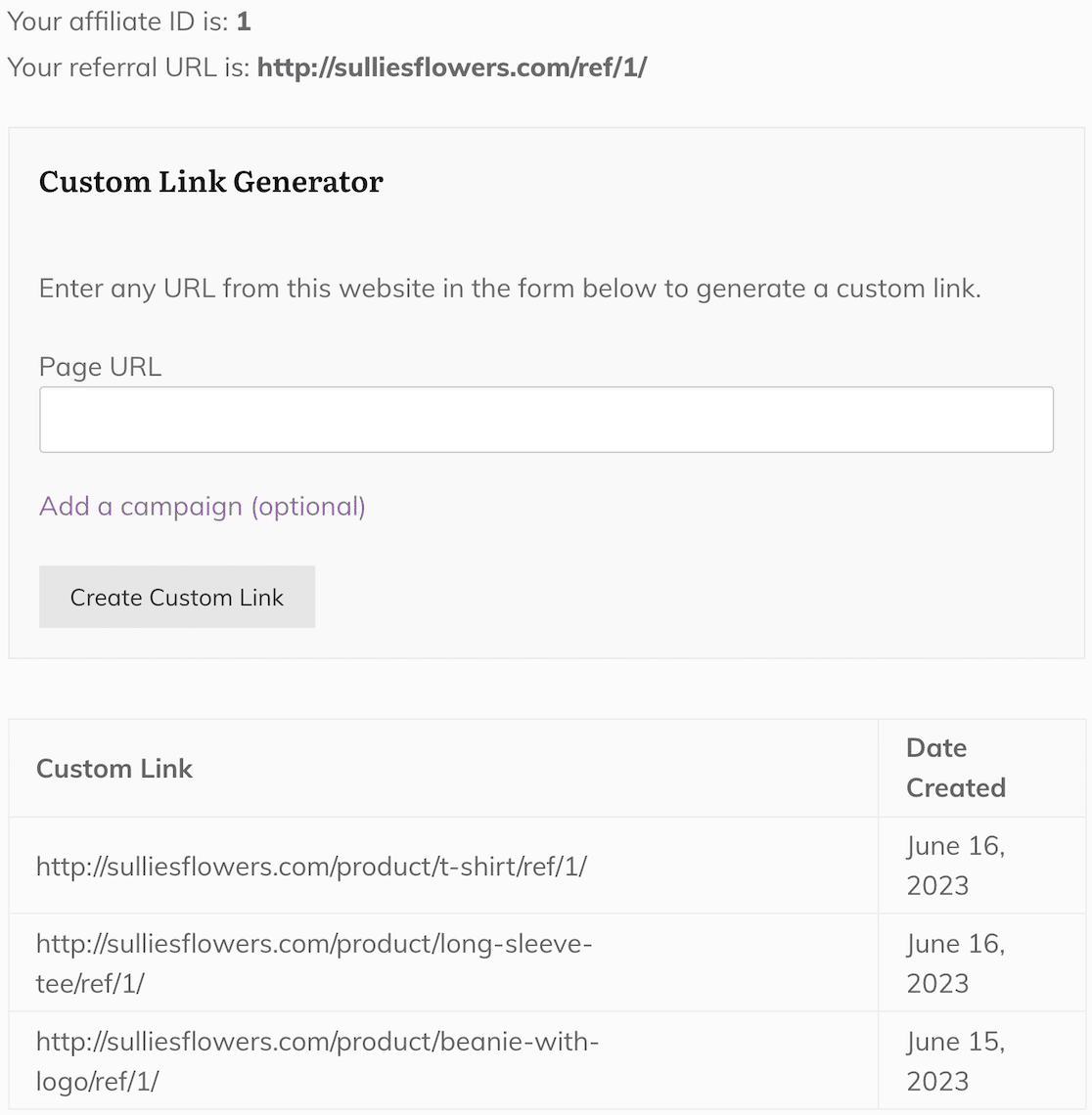 AffiliateWP Link Generator - WPForms Gerar links de referência no AffiliateWP