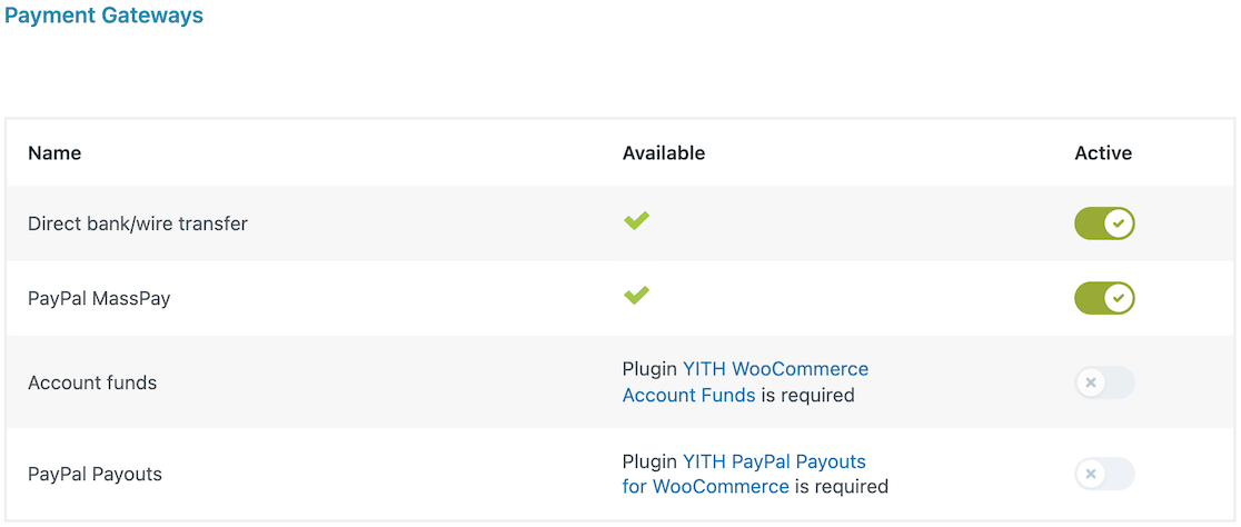 Payment Gateways - WPForms Escolher opções de pagamento no YITH