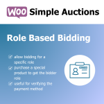 WooCommere Simple Auction Role Based Bidding and Payment Verification