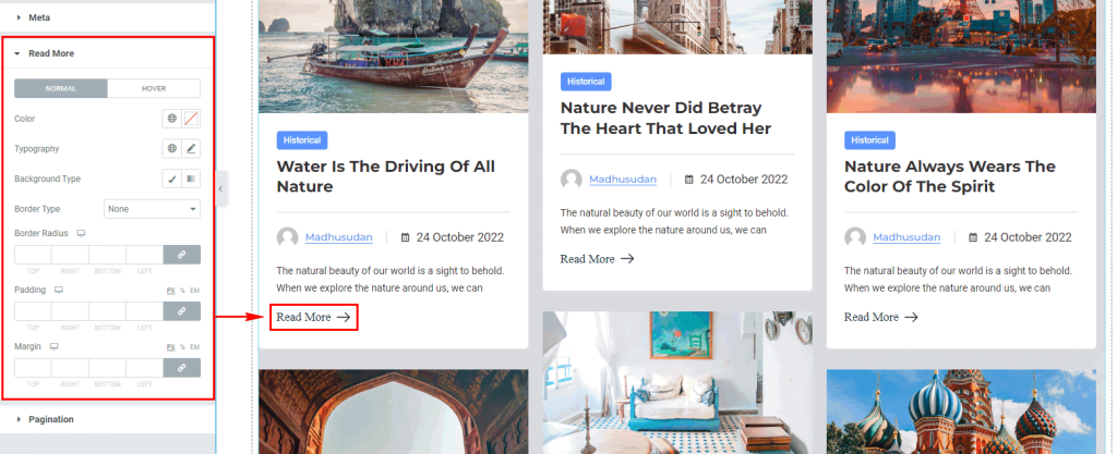 masonry post element