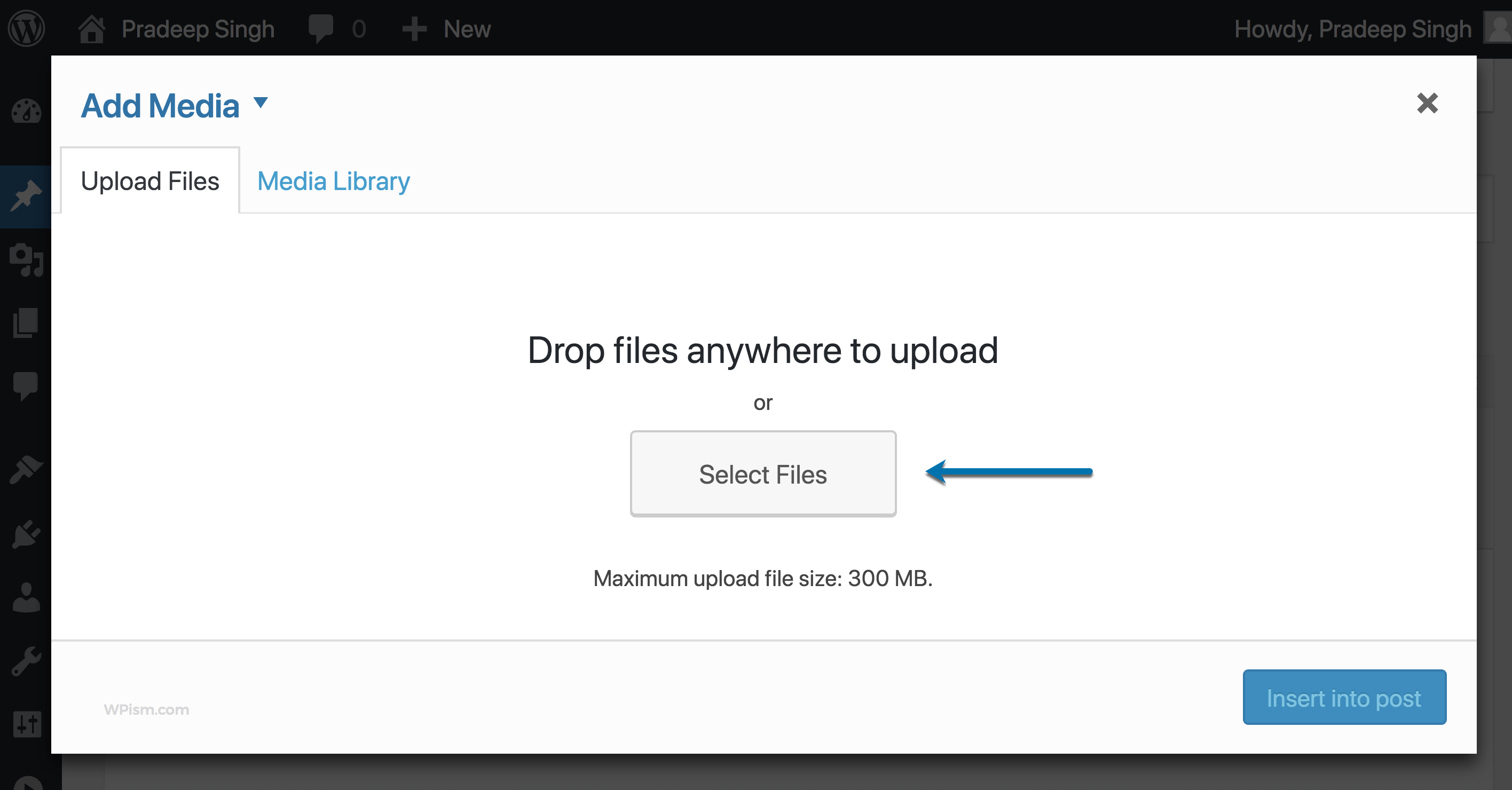 How to Upload and Embed PDF files in WordPress – 2026 Guide 4 Click Select Files to Upload PDF File