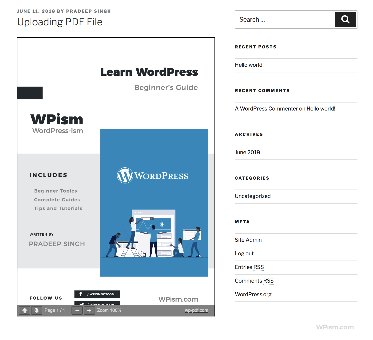 How to Upload and Embed PDF files in WordPress – 2026 Guide 14 Embed PDF WordPress Viewer Download