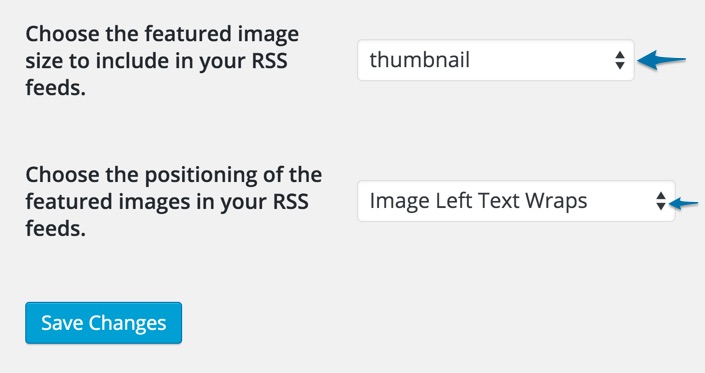 How to Display Featured Image in WordPress RSS feed? 4 Featured Images In RSS Feeds Plugin Settings
