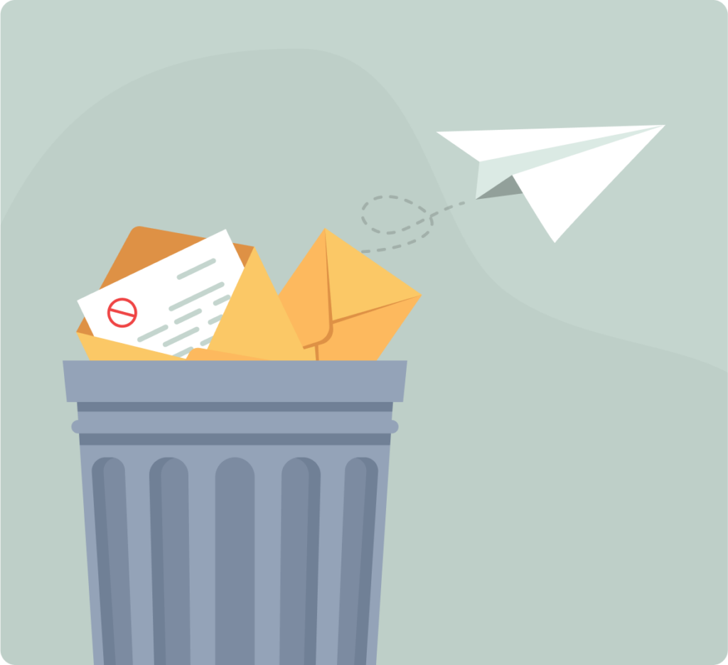 Stop Email Marked as Spam - WP Mail SMTP Illustration of stopping email being marked as spam