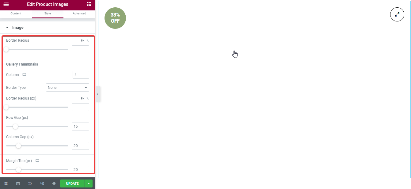 Edición de estilo de la imagen.