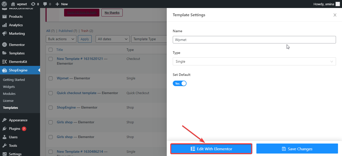 Editar plantilla para imagen de producto