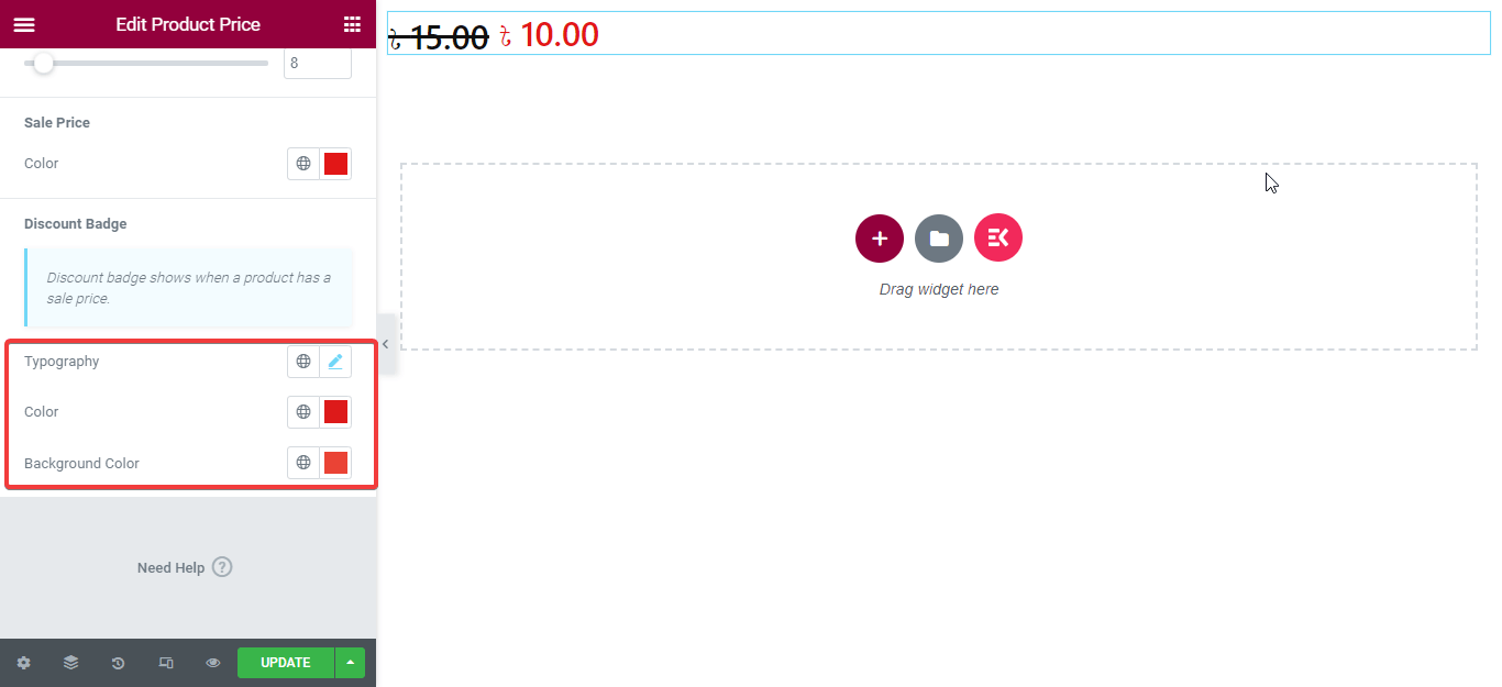 Personnalisation du prix du produit