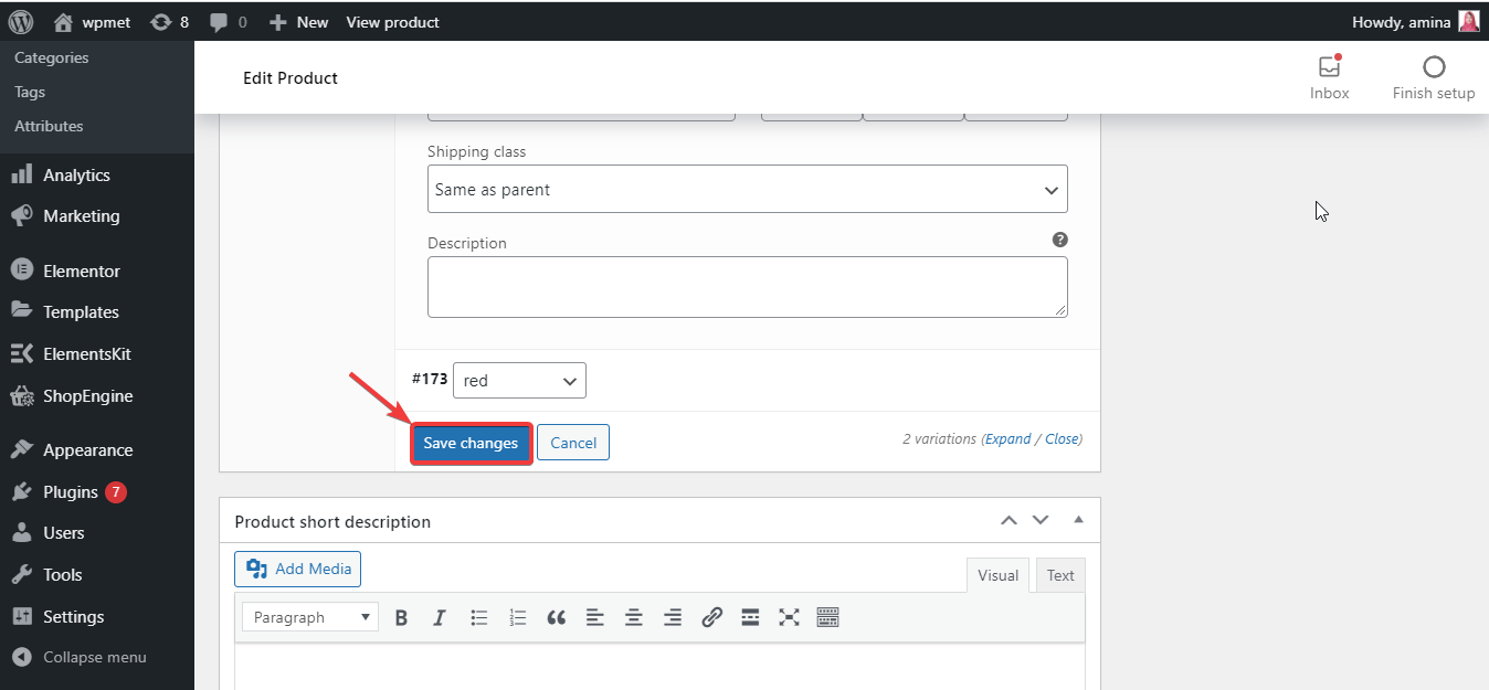 Salva campioni di varianti