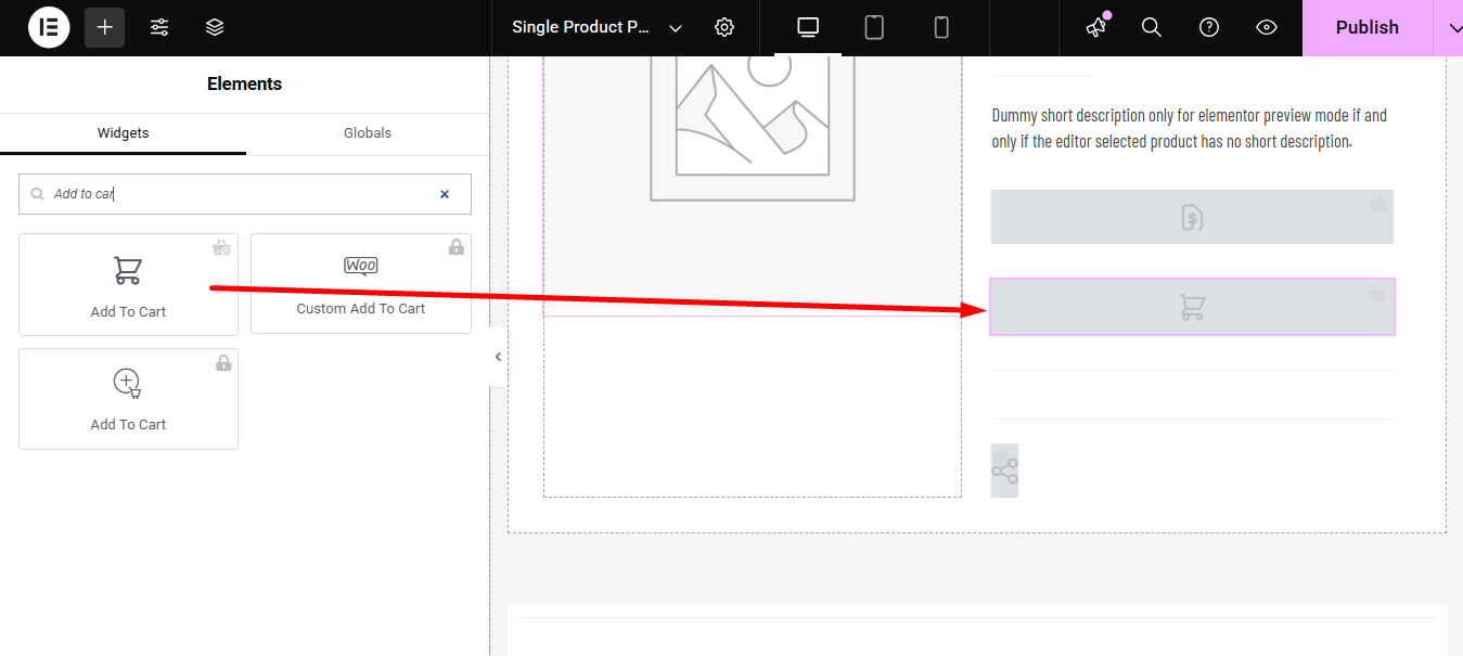 glisser-déposer ajouter au panier widget