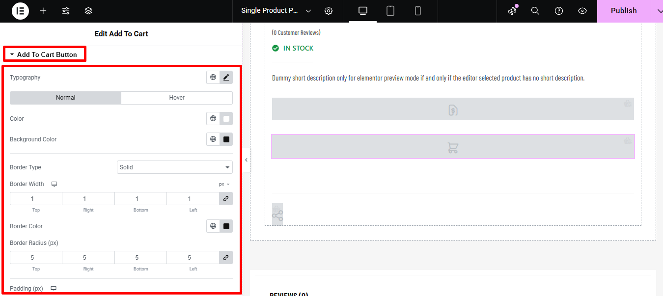 style de bouton Ajouter au panier