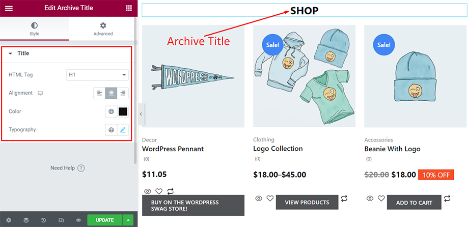 Titolo dell'archivio in mostra con sezione titolo