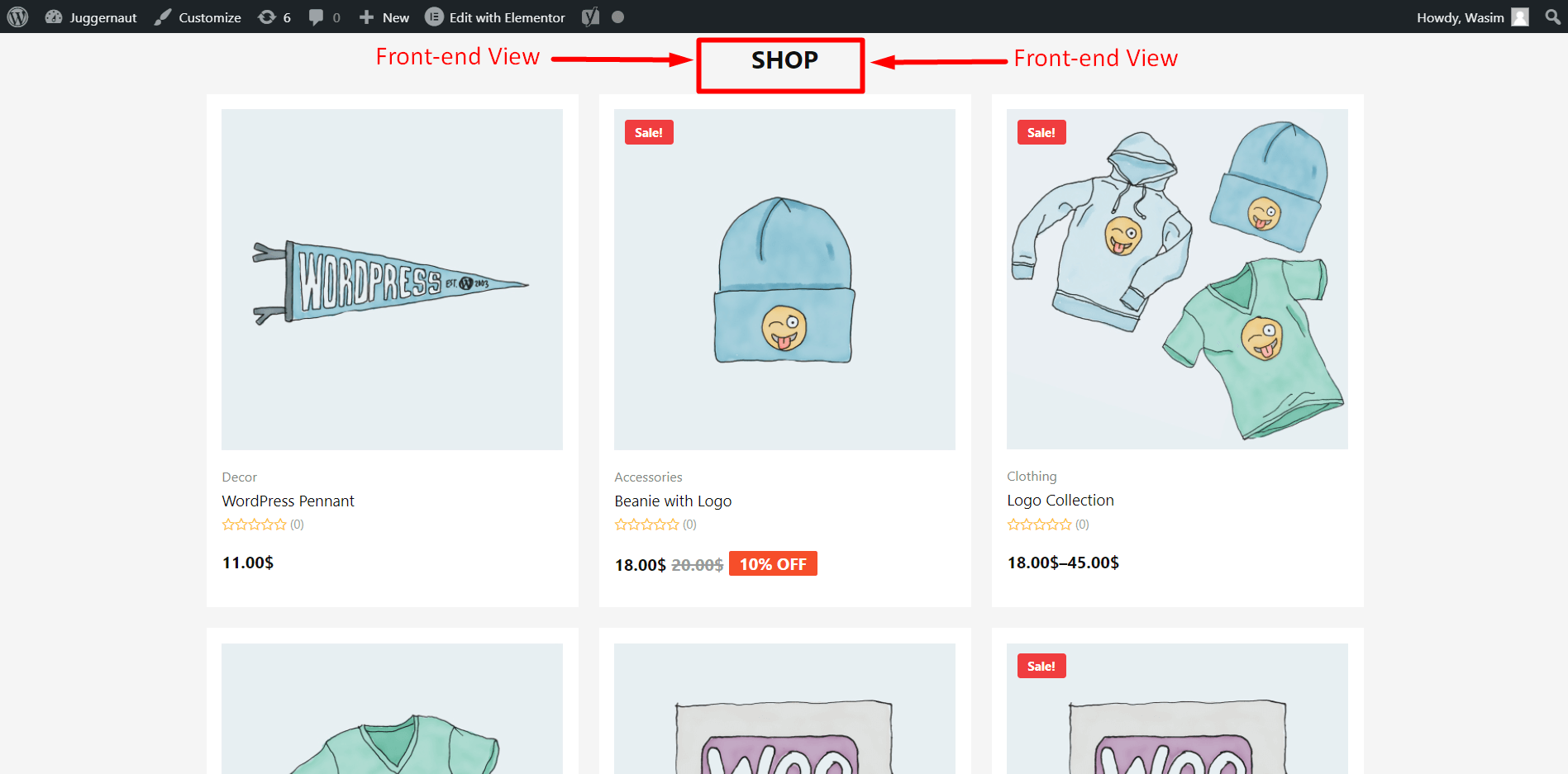 Titolo dell'archivio sul front-end
