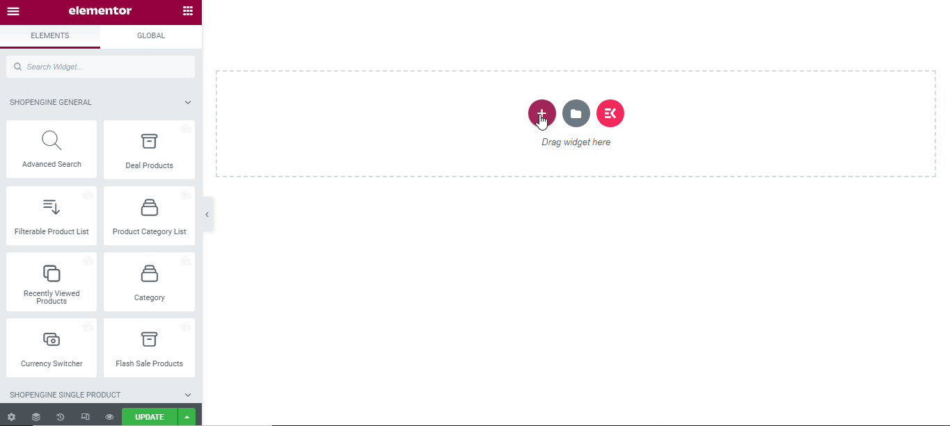 Choose structure and add section