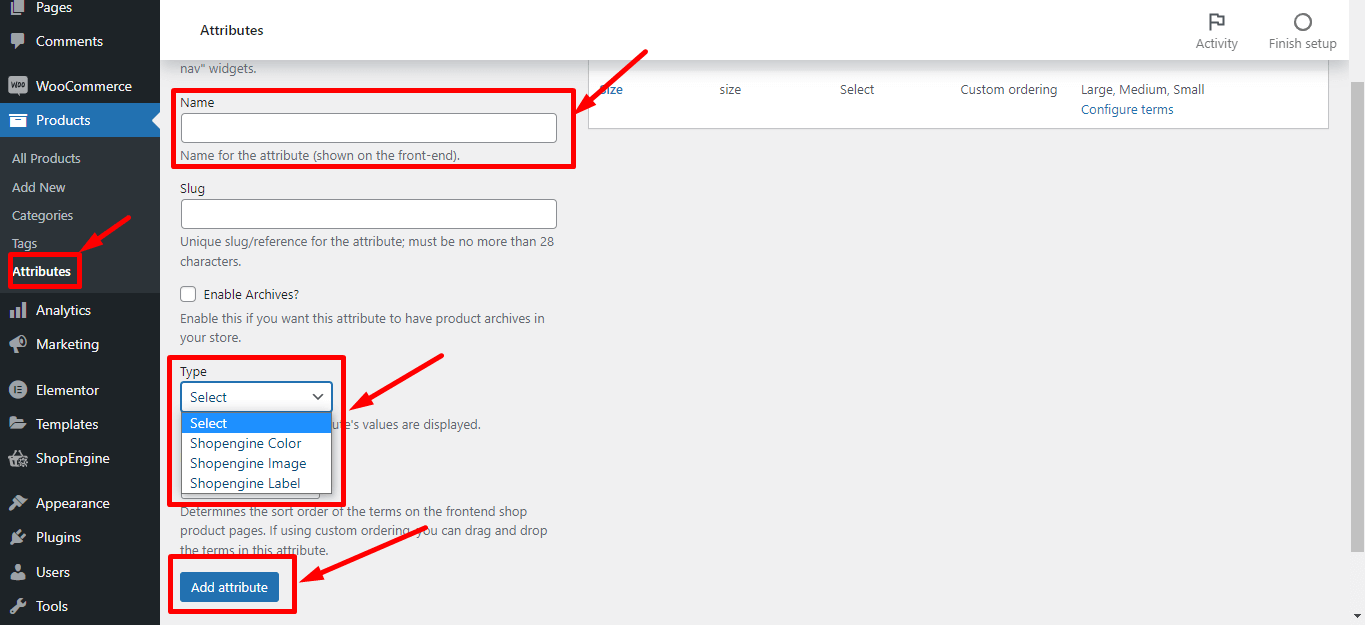 attributi-del-prodotto-con-shopengine