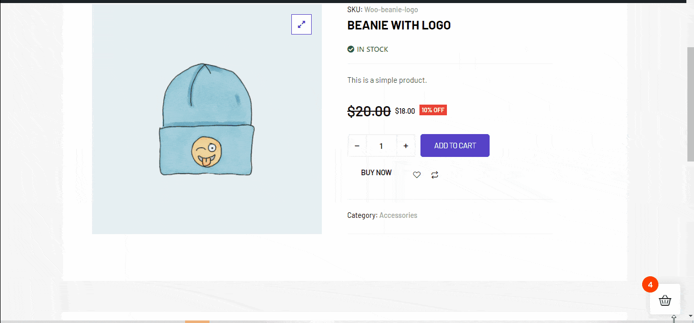 Preview WooCommerce cross sell product display added with ShopEngine
