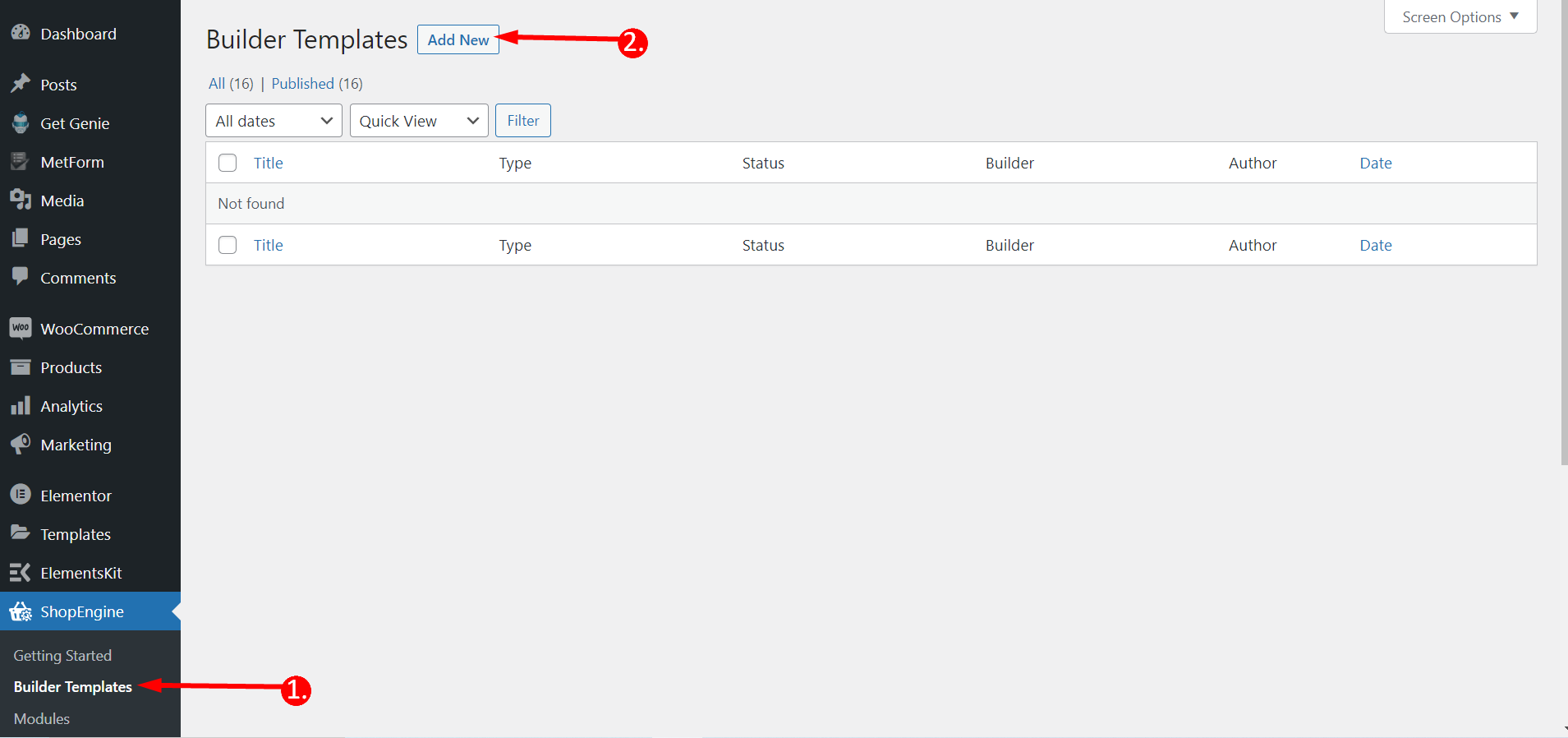 WooCommerce shop page design
