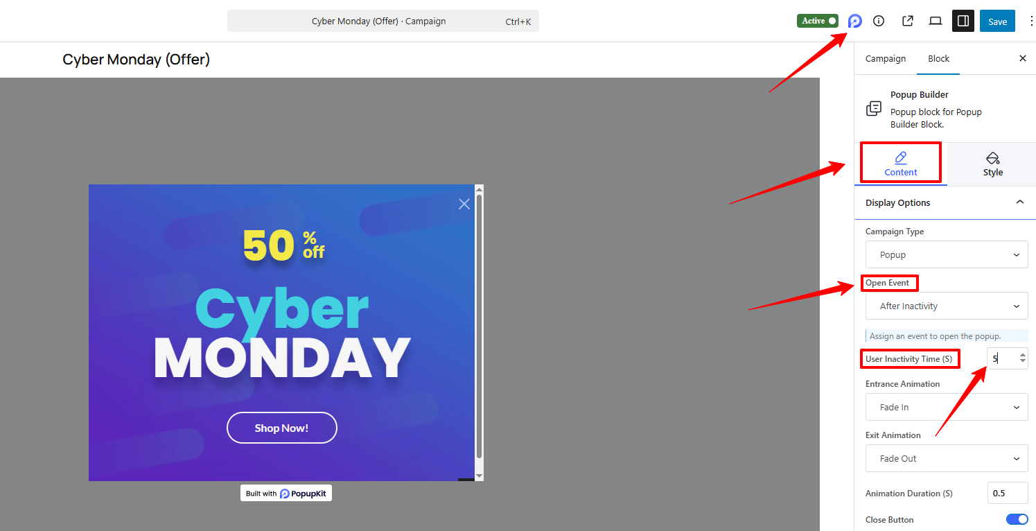 PopupKit After Inactivity Popup
