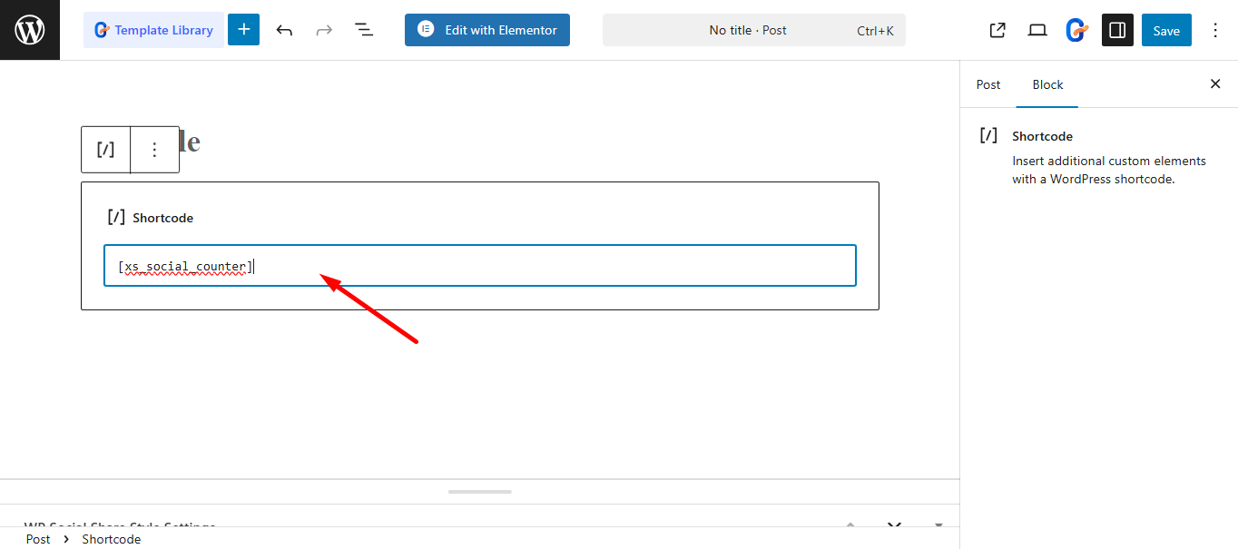 take a shortcode blockand paste the code