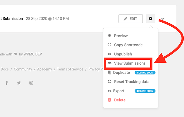 Where you'll view submissions.