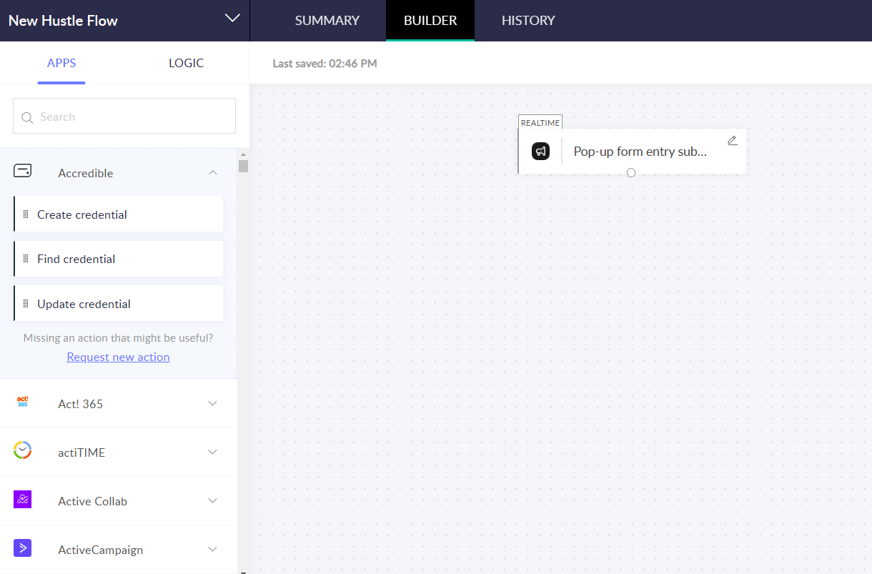 Zoho flow integration successful