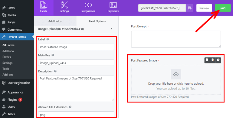 Editing Forms Fields