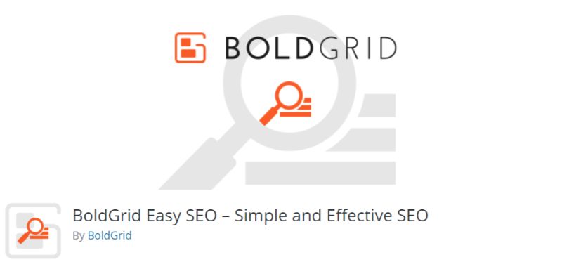 BoldGrid Easy SEO plugin for WordPress