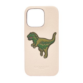COACH Leather Slim Wrap Case Pebbled Leather Rexy เคส iPhone 16 Pro - Ivory