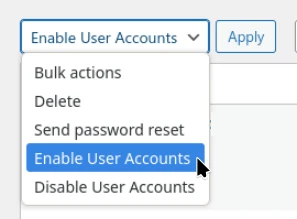 Bulk Enable User Accounts