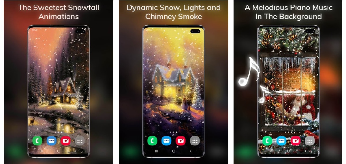 Snowing live wallpaper
