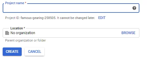 ARMember Gmail Create New Project