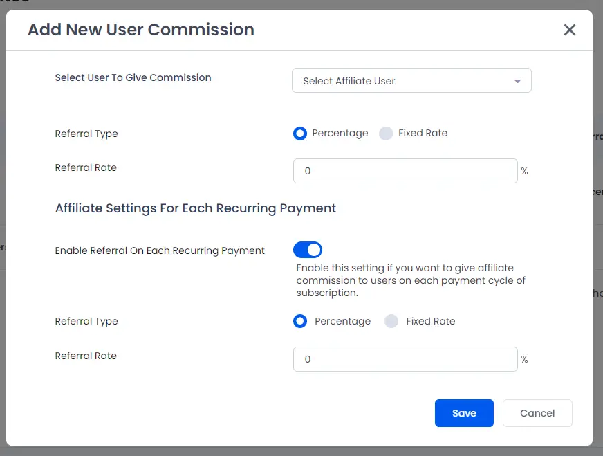 ARMember Affiliates Commission Setup