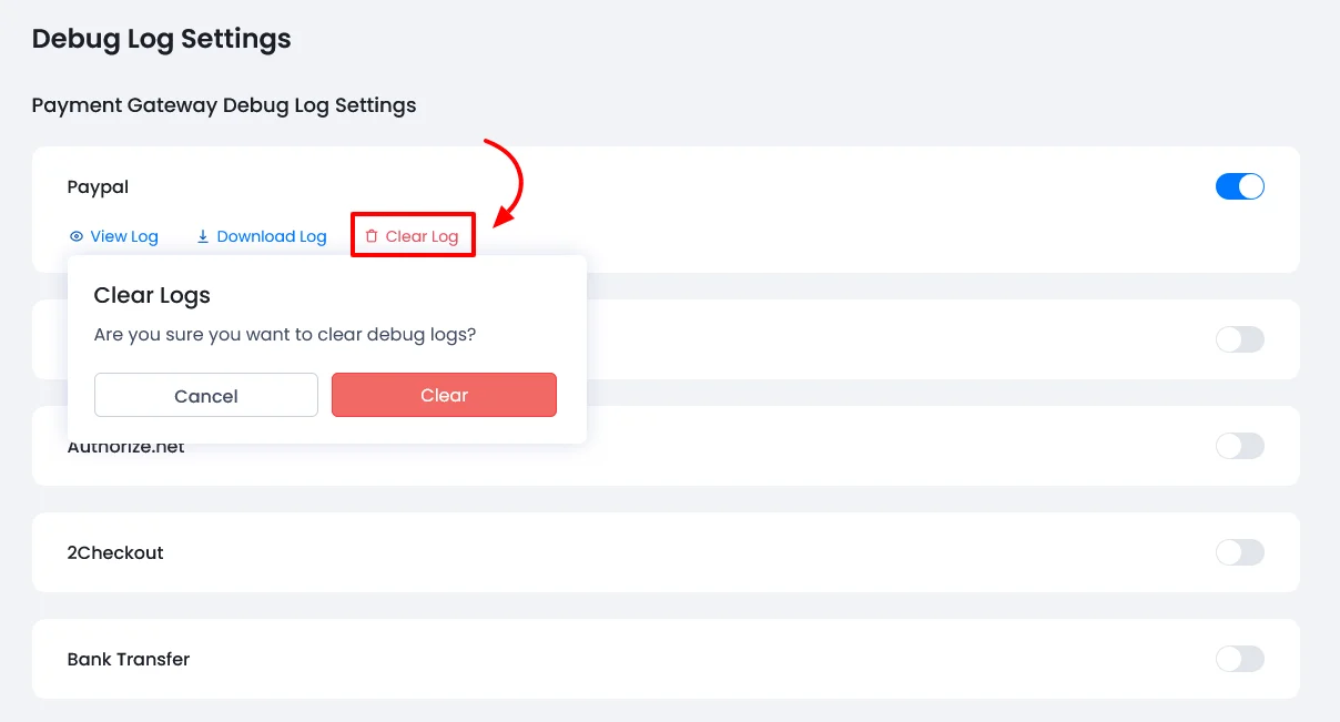 ARMember - Clear Log